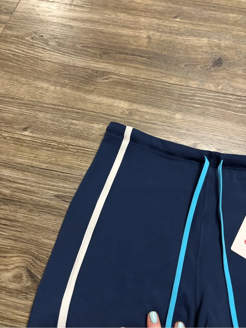 NWT Lululemon Nulu Sporty Trim High-Rise Short *3” (Club Blue/White) Size: 10